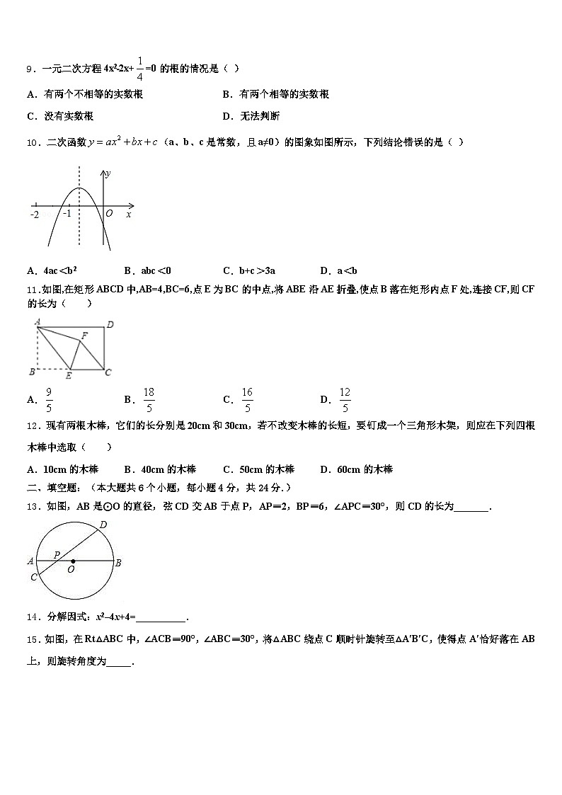 广西壮族自治区百色市隆林各族自治县2025年中考二模数学试题含解析第3页