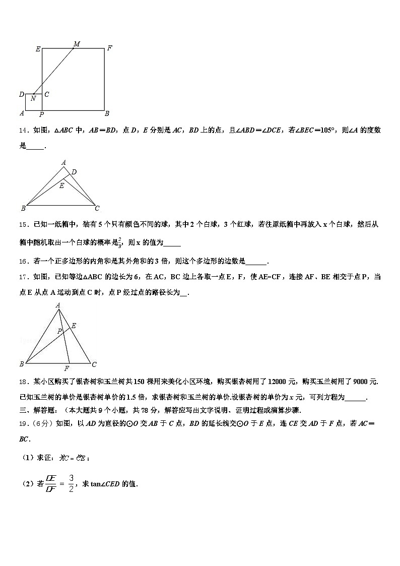 2024-2025学年宁夏回族中卫市 海原县中考数学对点突破模拟试卷含解析第3页