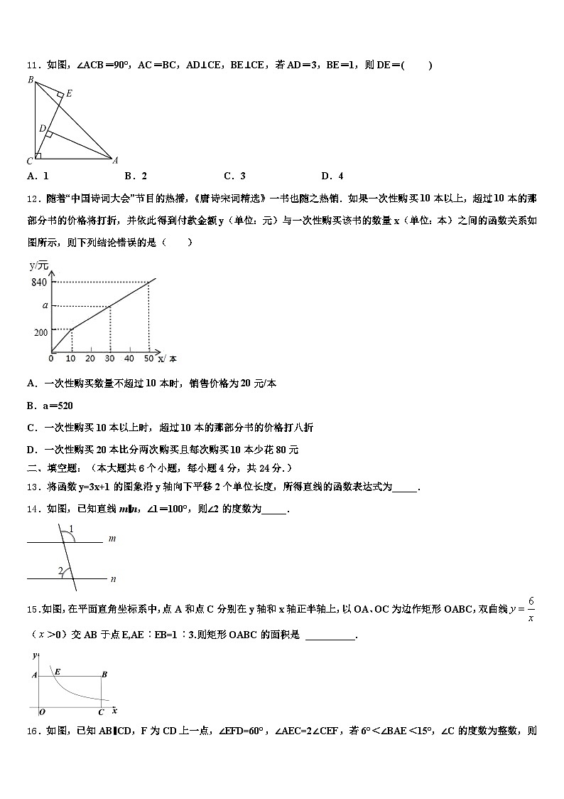 2024-2025学年晋中市祁县中考数学最后冲刺模拟试卷含解析第3页