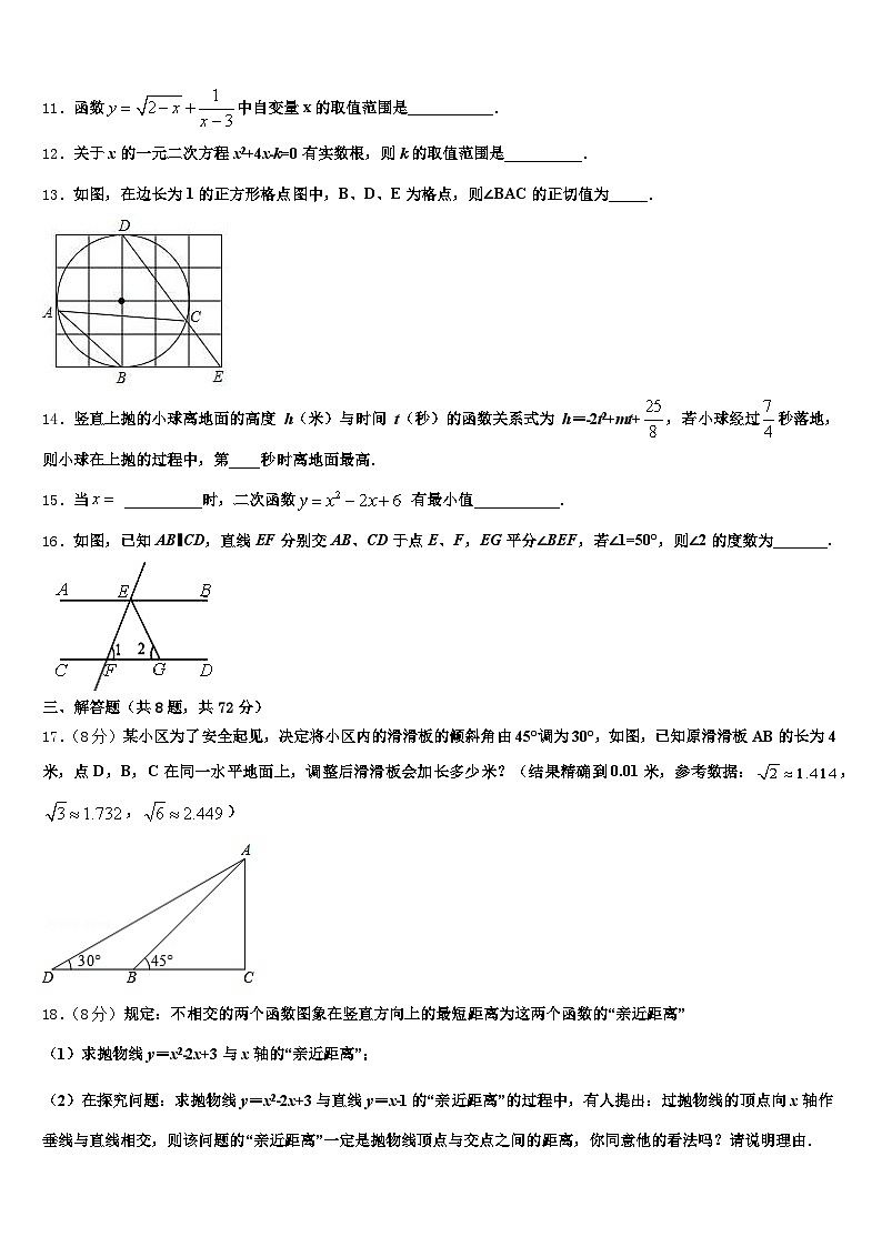 2024-2025学年日喀则地区吉隆县中考联考数学试卷含解析第3页