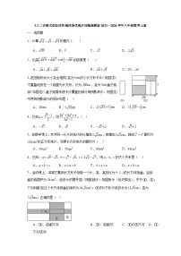 初中数学湘教版（2024）八年级上册（2024）3.3 二次根式的加法和减法同步练习题