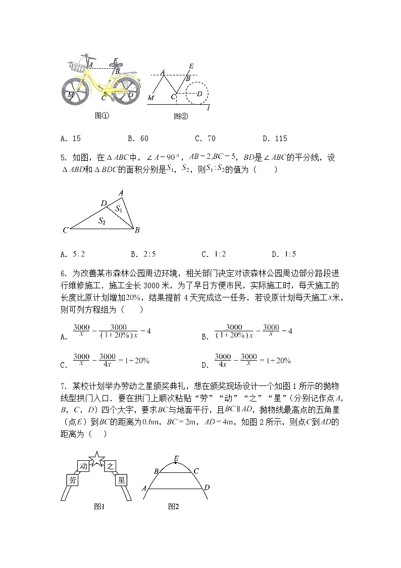 广东省深圳市罗湖区布心中学2024—2025学年九年级下学期数学模拟中考适应性考试试卷（含答案解析）第2页