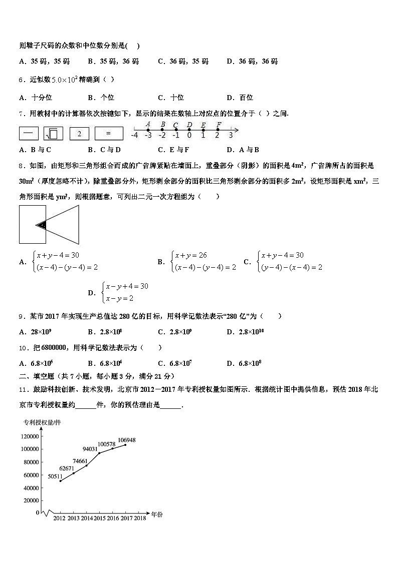 云阳县2024-2025学年中考数学五模试卷含解析第2页