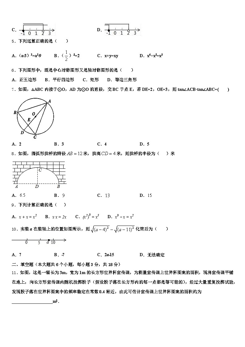江苏省淮安市洪泽区2025届中考联考数学试卷含解析第2页