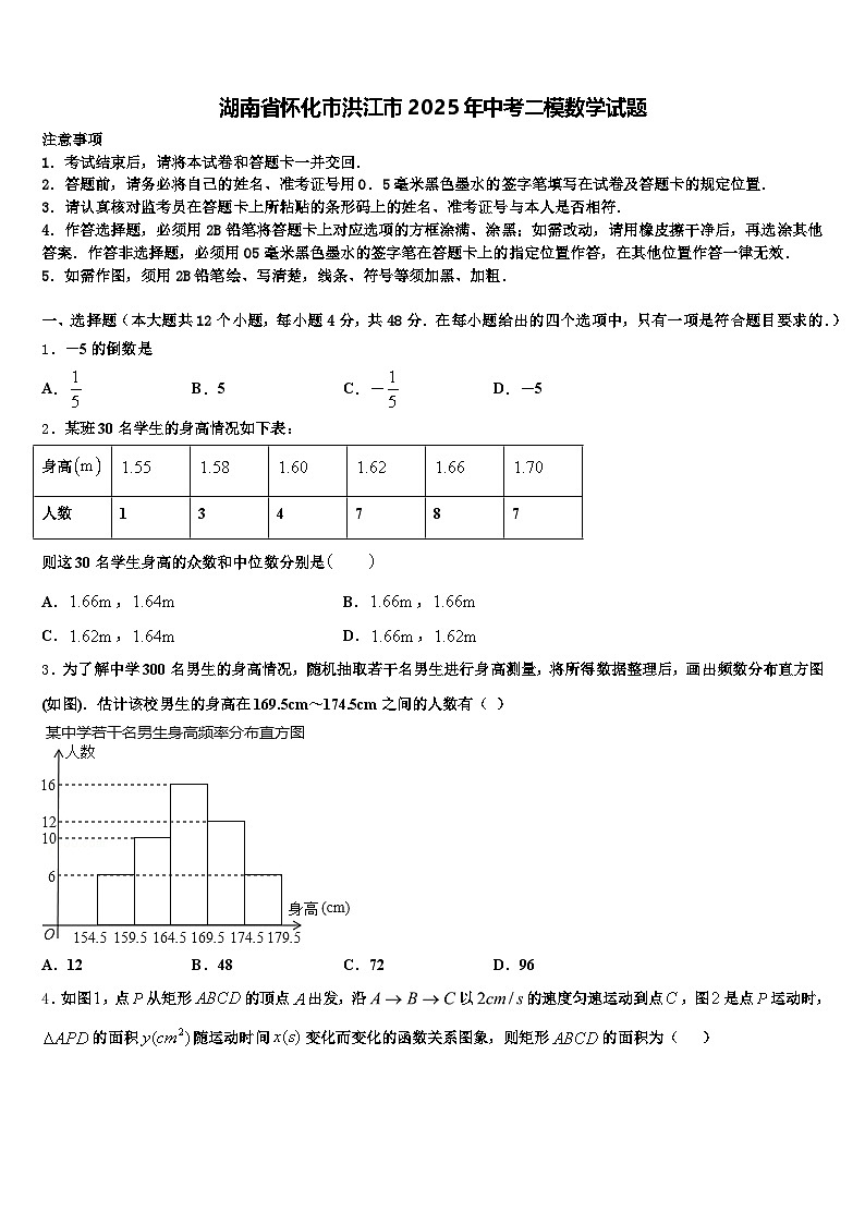 湖南省怀化市洪江市2025年中考二模数学试题含解析第1页