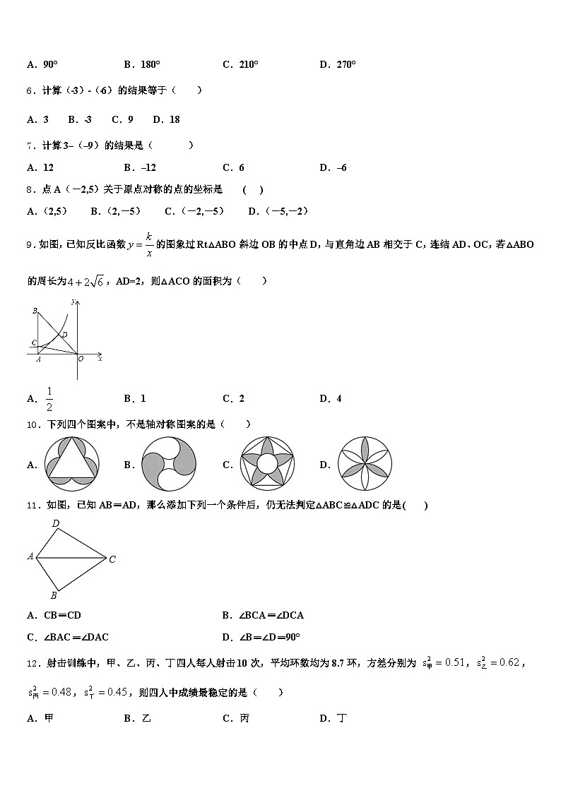 湖北省黄冈市英山县2024-2025学年中考数学模拟试题含解析第2页