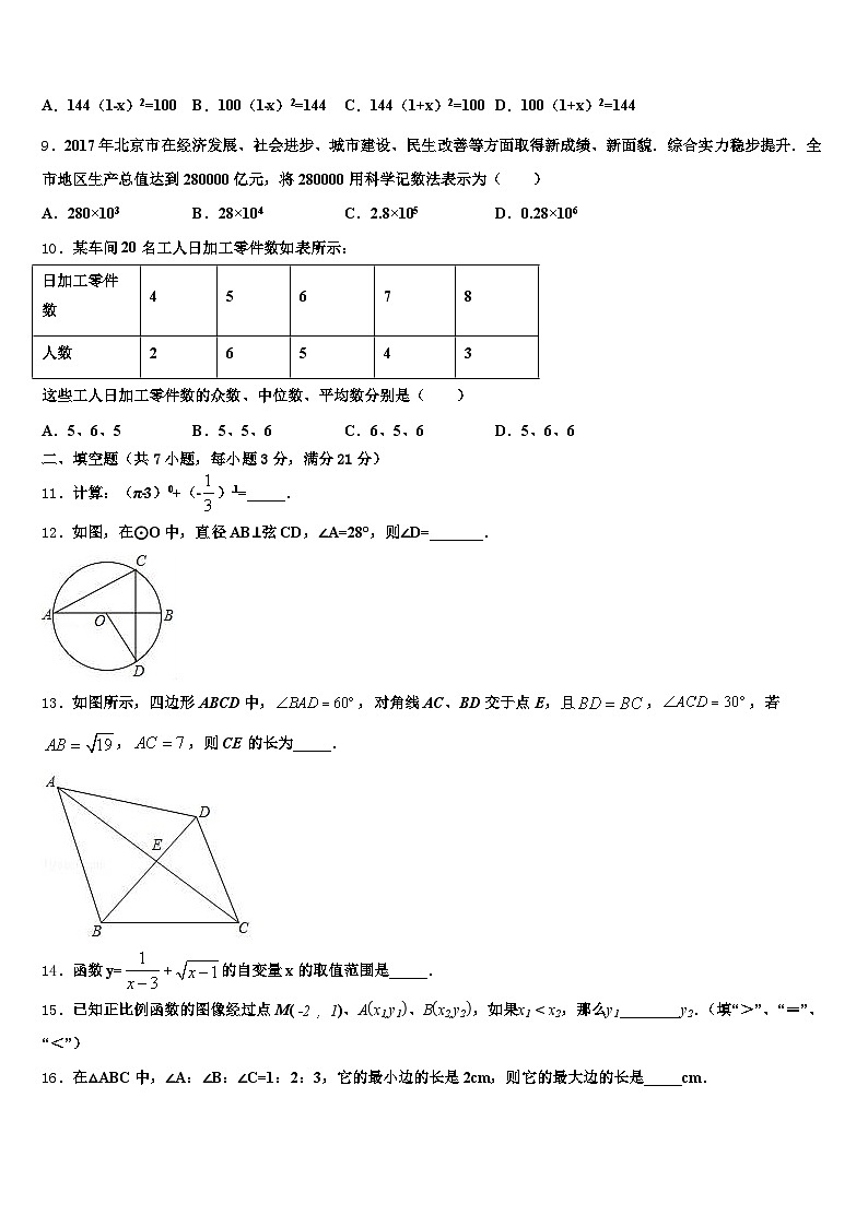 汶川县2025届中考数学最后冲刺模拟试卷含解析第2页