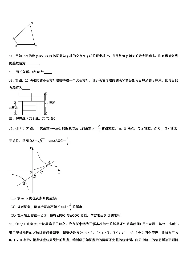 武汉市蔡甸区2024-2025学年中考冲刺卷数学试题含解析第3页
