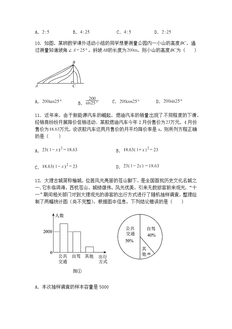 云南省昆明市师大实验中学昆明湖校区2024-2025学年中考九年级下数学模拟试卷（七）（含答案解析）第3页