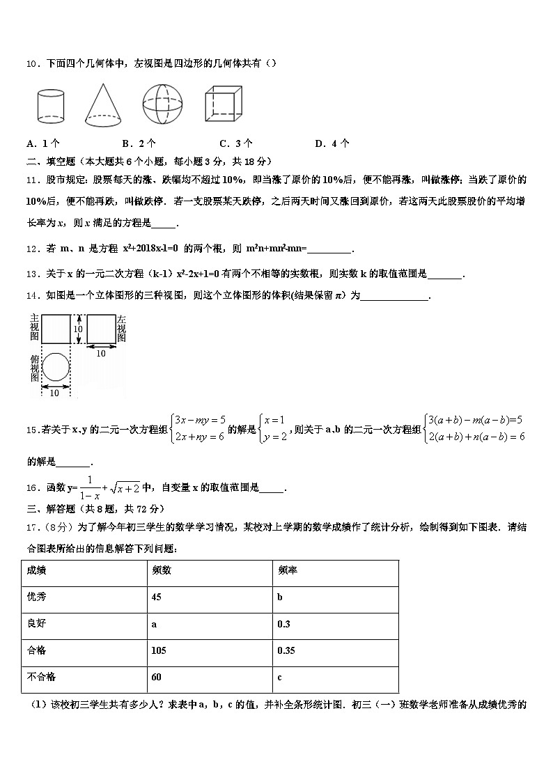 普兰县2024-2025学年中考数学最后冲刺模拟试卷含解析第3页