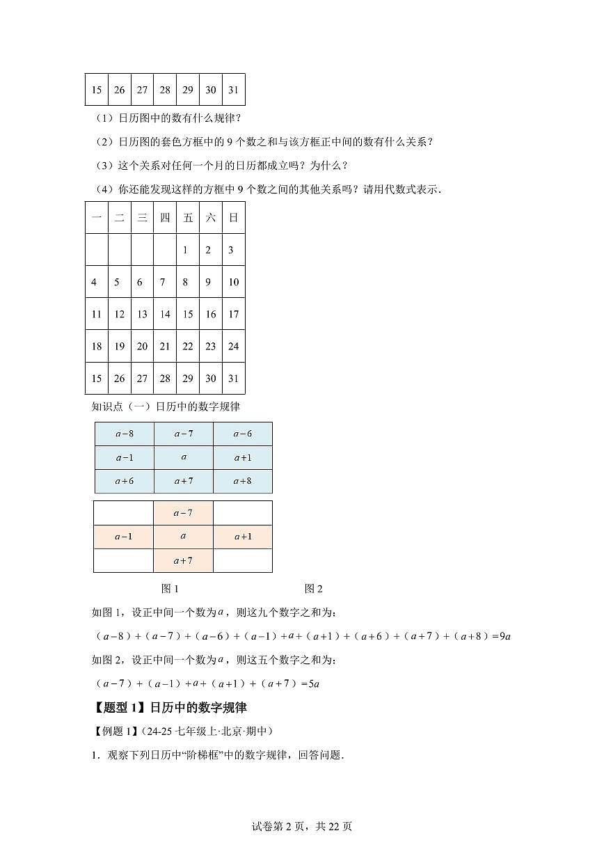 专题3.3探索与表达规律（知识梳理+题型精析）2025_2026学年七年级数学上学期（北师大版2024）附答案第2页