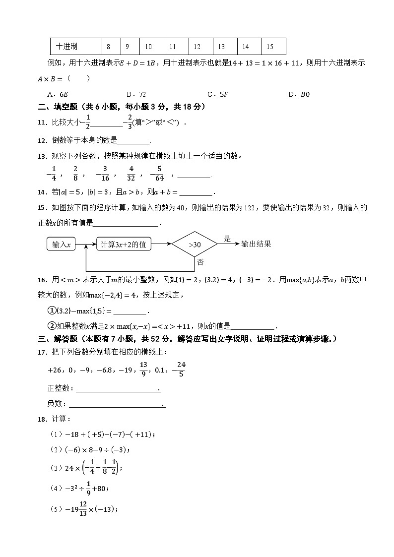 浙江省义乌市丹溪中学2024－2025学年七年级上学期第一次月考数学试卷（有答案）第2页