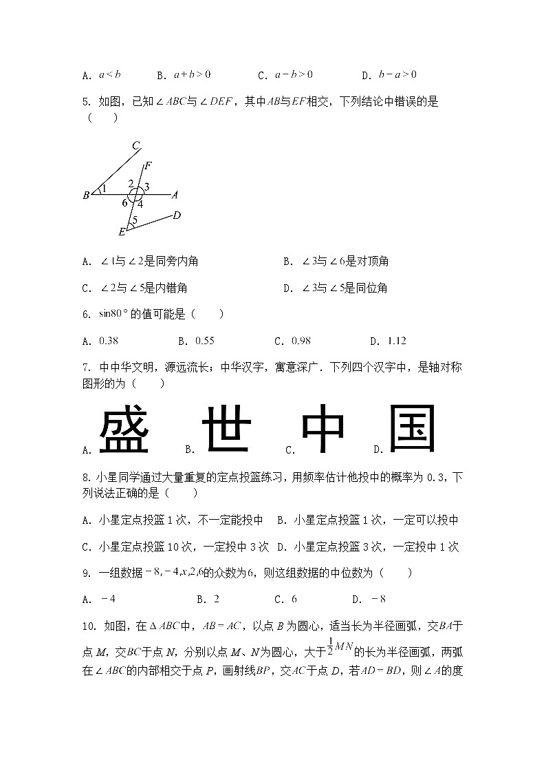 贵州省贵阳市第十七中学2024-2025学年下学期3月阶段性练习九年级下数学模拟（含答案解析）第2页