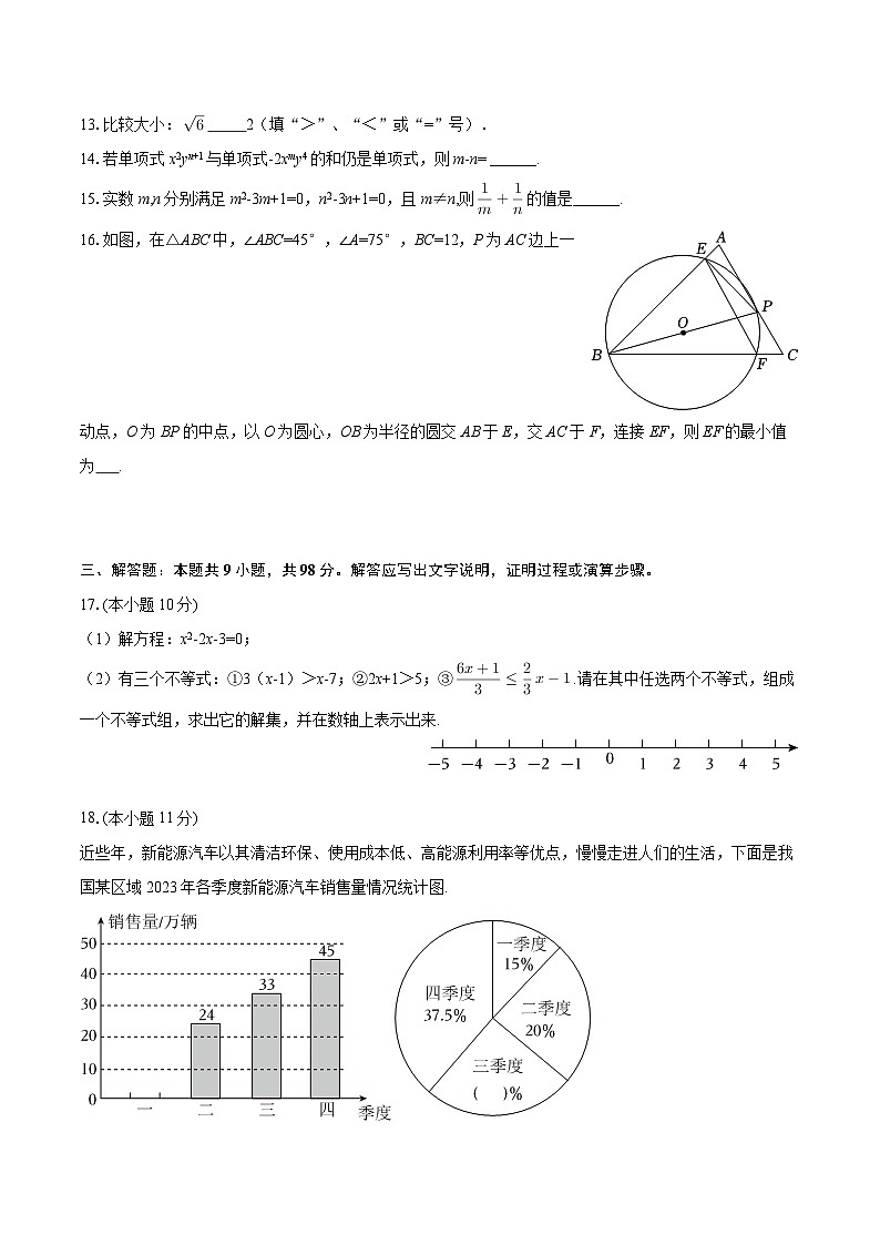 2025年贵州省遵义市中考数学联考试卷（二）-自定义类型第3页