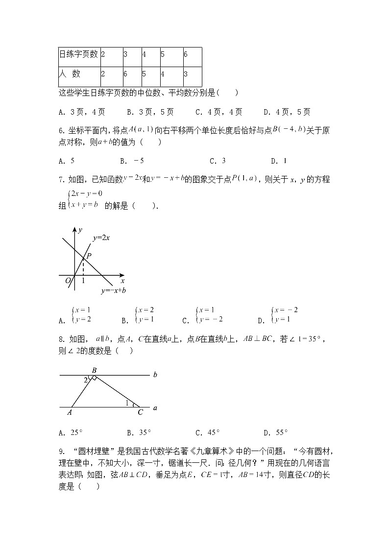 2025年湖南省长沙市九年级下中考备考数学模拟试题（含答案解析）第2页