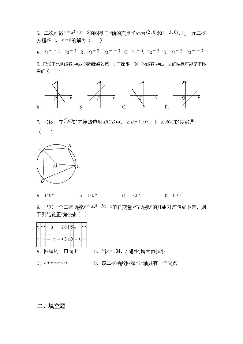 2025年陕西省咸阳市永寿县御家宫中学九年级下学期中考一模数学试题（含答案解析）第2页