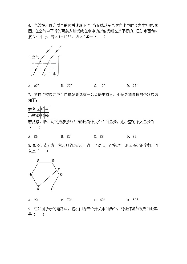 贵州省2025年初中学业水平考试中考模拟卷（二）九年级下数学（含答案解析）第2页