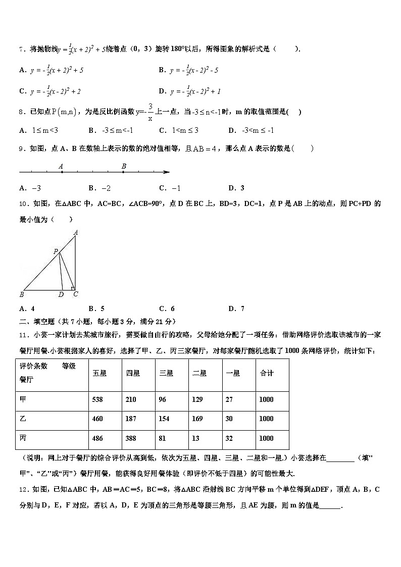 2025年云南省丽江地区华坪县中考考前最后一卷数学试卷含解析第2页