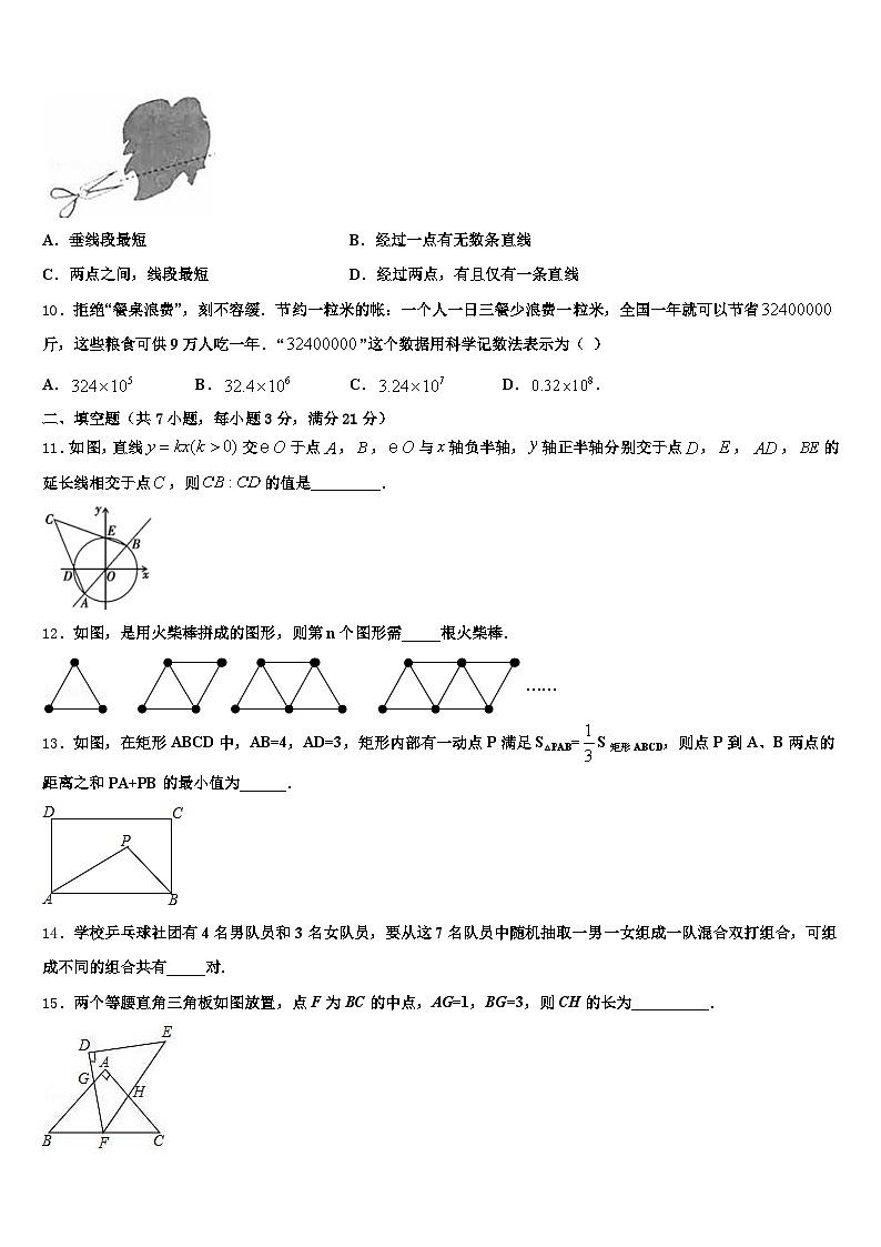 神木县2024-2025学年中考数学模拟试题含解析第2页