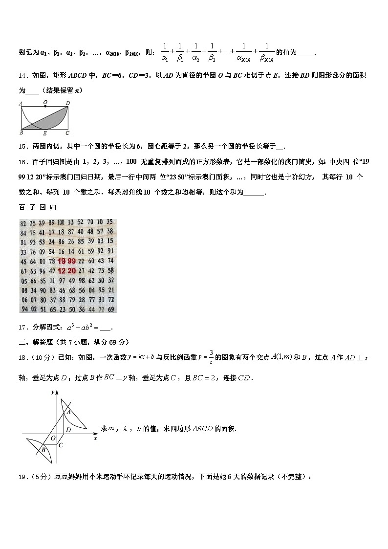 2025年湖北省黄冈市罗田县中考数学最后一模试卷含解析第3页