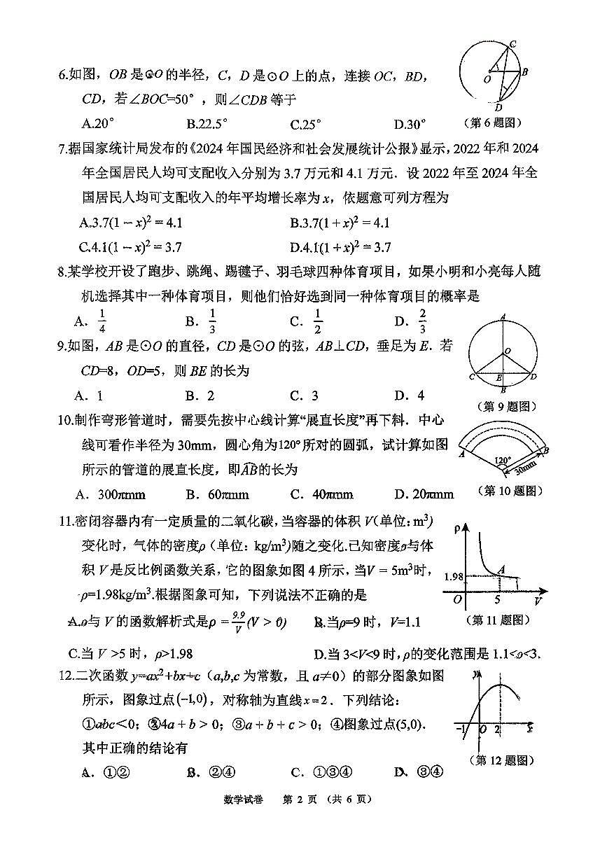 广西南宁市沛鸿中学2025--2026学年上学期9月月考九年级数学试题第2页