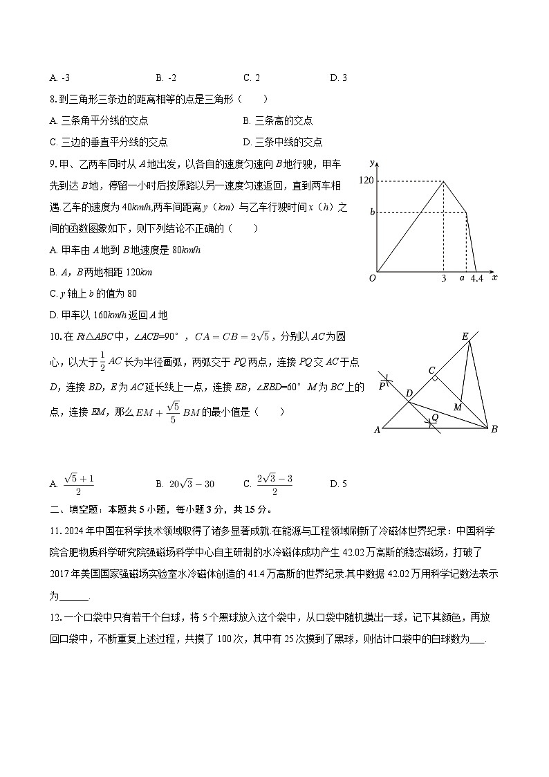 2024-2025学年辽宁省锦州四中九年级（下）摸底数学试卷（有答案）第2页