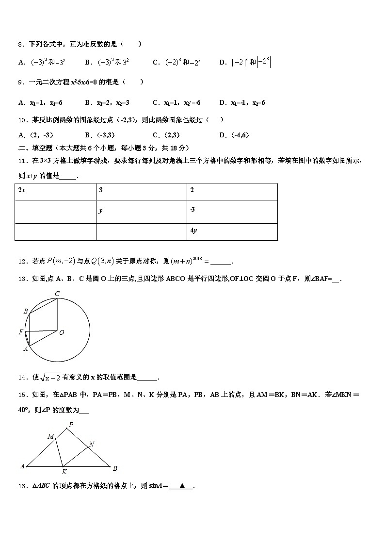 2025年广西壮族河池市大化瑶族自治县中考数学对点突破模拟试卷含解析第2页