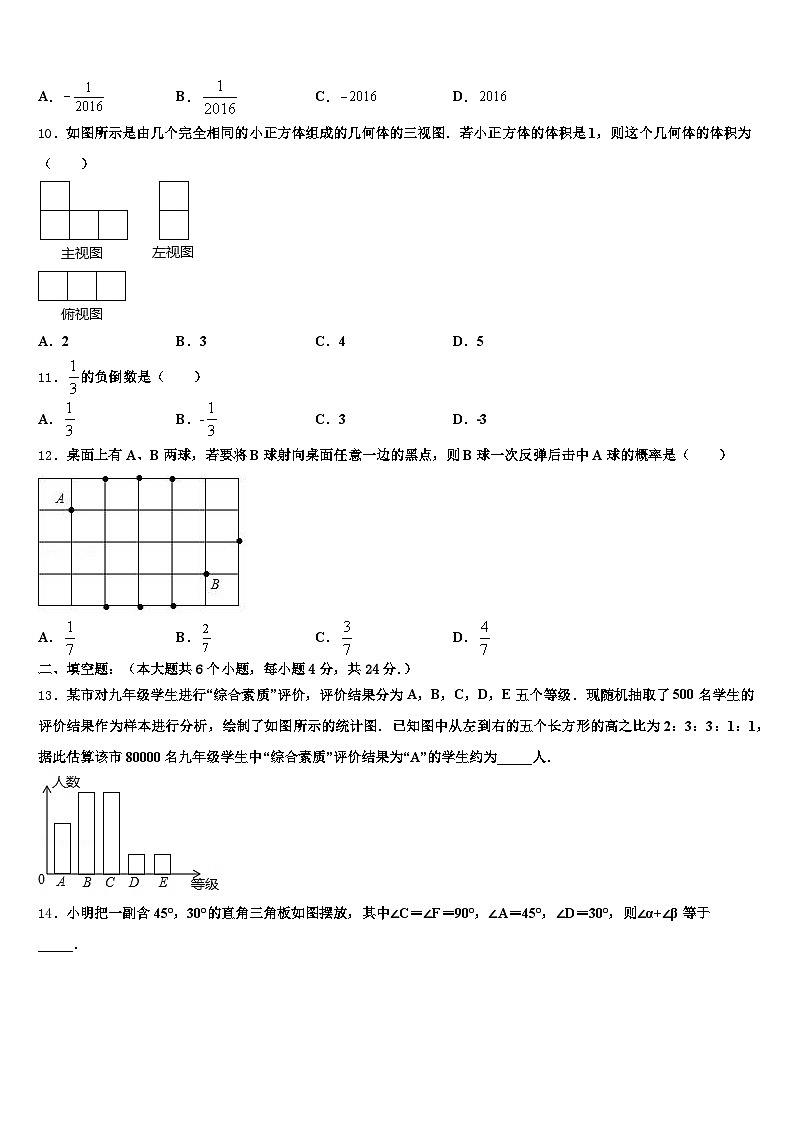 2025年黑龙江省牡丹江市绥芬河市中考冲刺卷数学试题含解析第3页
