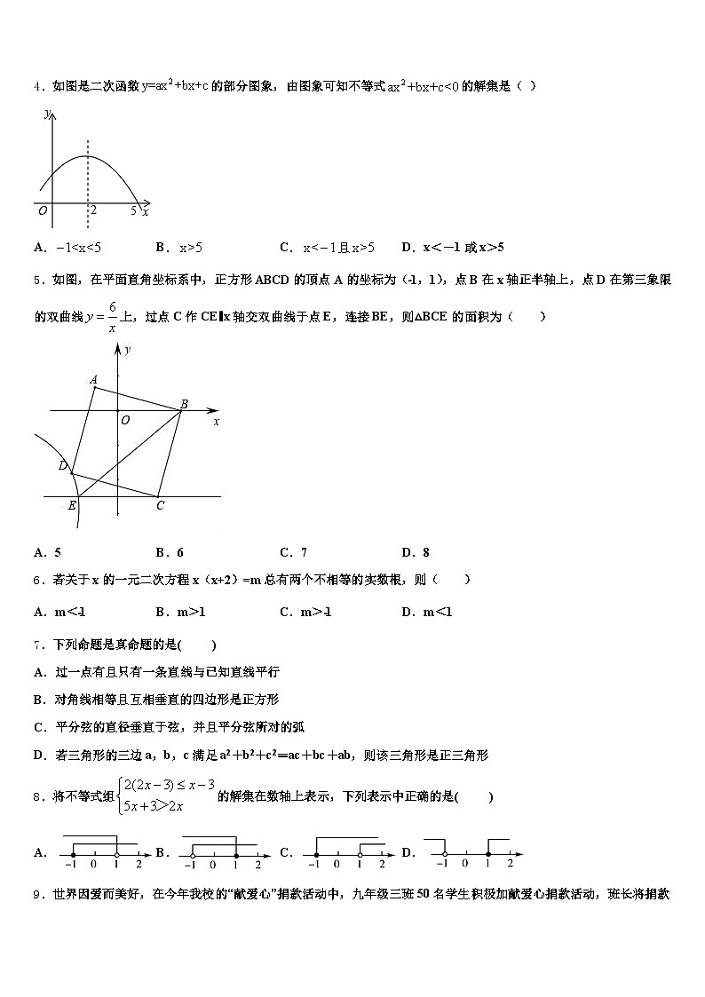 福建省宁德市柘荣县2025届中考试题猜想数学试卷含解析第2页