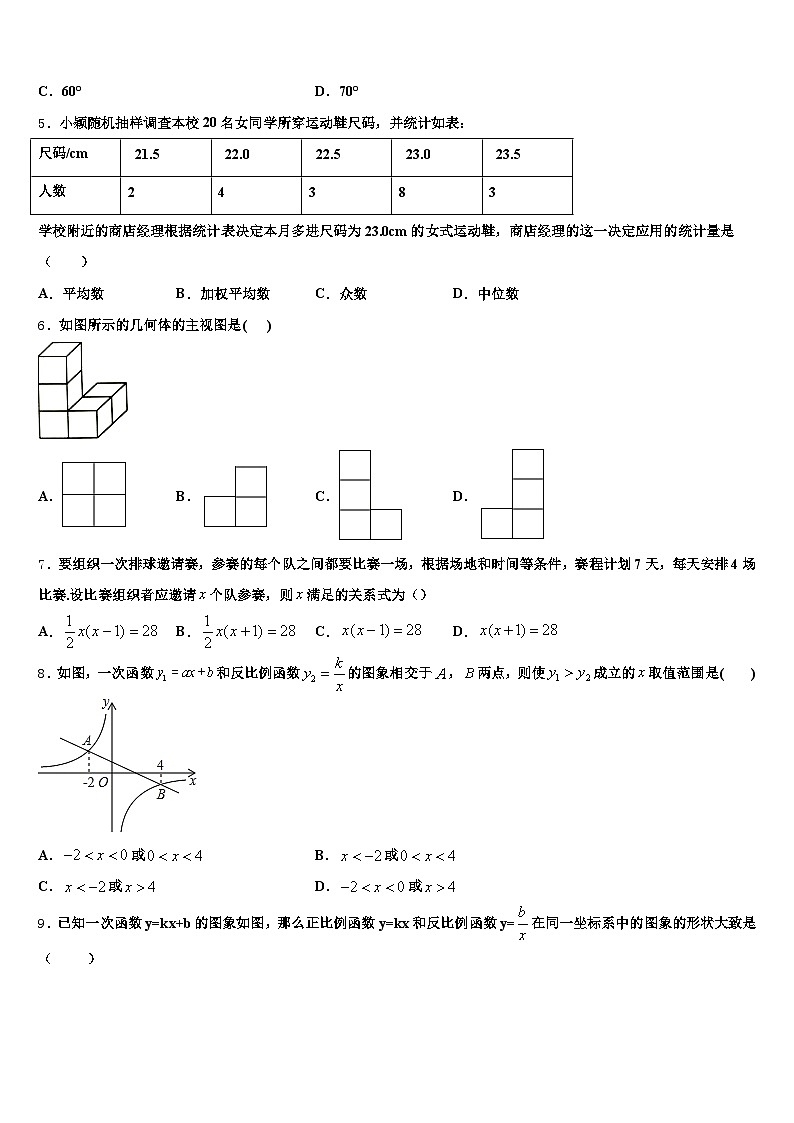晋中市介休市2025年中考数学押题卷含解析第2页