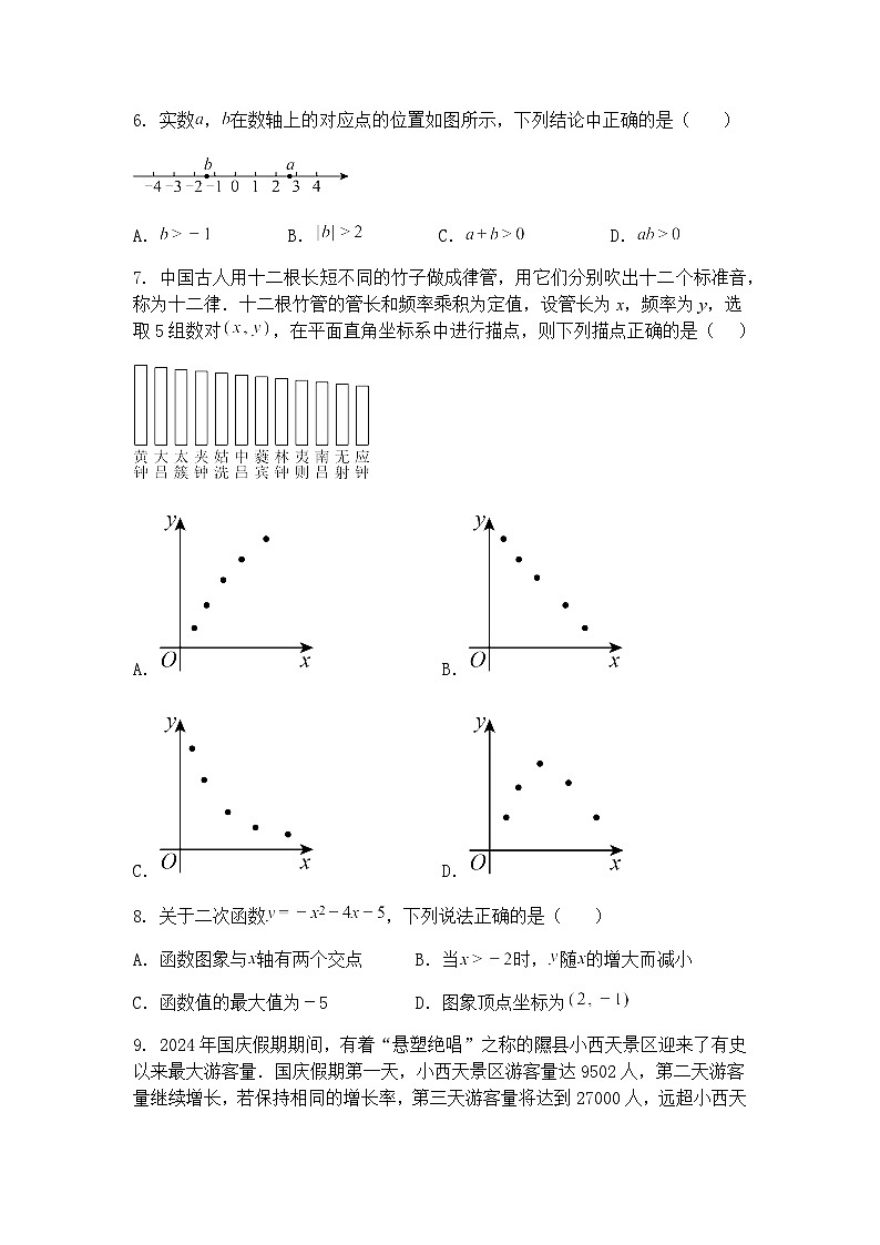 甘肃省金昌市第六中学2024-2025学年下学期九年级下第一次月考数学试卷（含答案解析）第2页