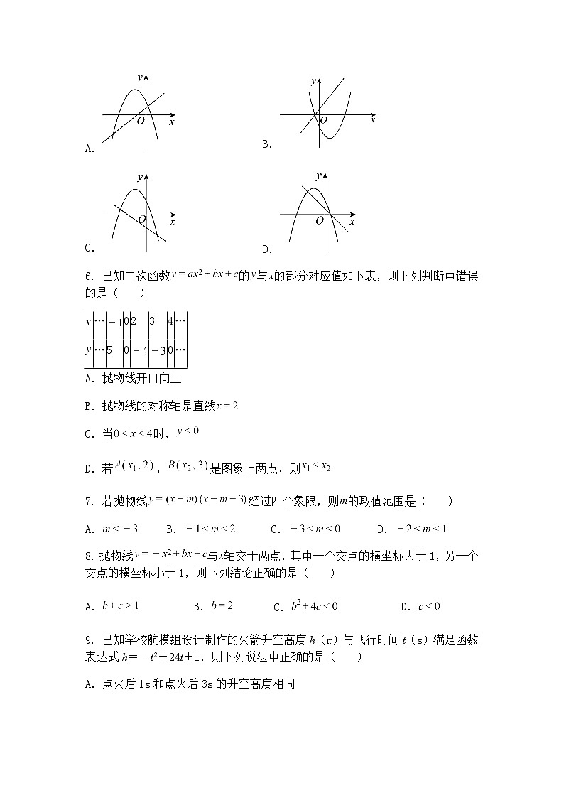 四川省内江市隆昌市黄家镇桂花井初级中学2024－2025学年九年级下学期第一次月考数学试题（含答案解析）第2页