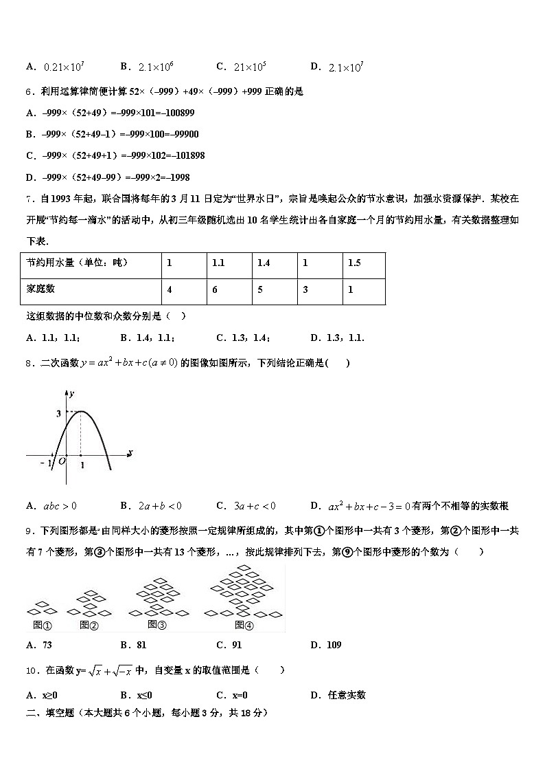 2024-2025学年怀安县中考数学押题试卷含解析第2页