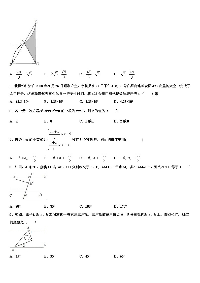2024-2025学年山东省泰安市肥城市中考押题数学预测卷含解析第2页