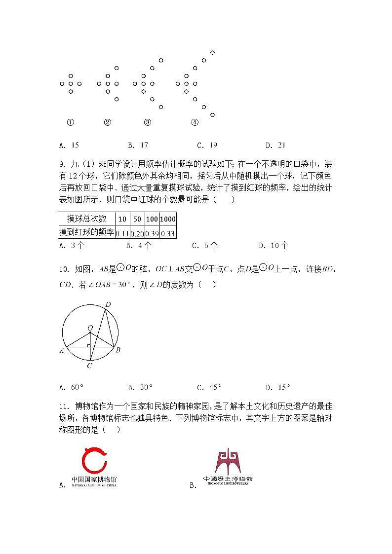 云南省煤炭第一中学2024－2025学年九年级下学期4月月考数学试卷（含答案解析）第3页