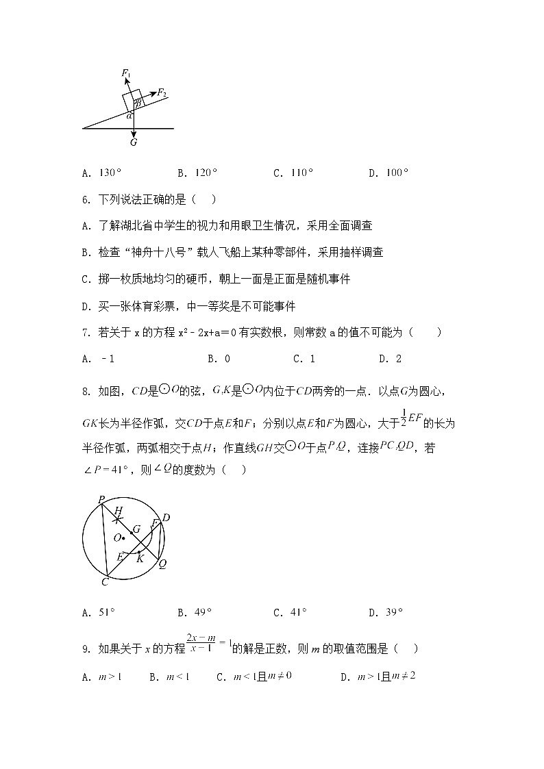 2025年4月湖北省部分县市初中学业水平考试模拟演练九年级下数学试题（含答案解析）第2页