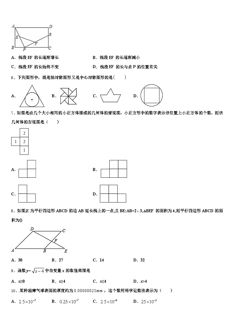 连云港市灌南县2025届中考数学五模试卷含解析第2页