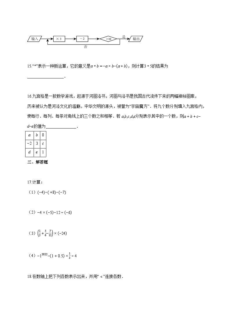 2025—2026学年度江苏省苏州市七年级上册第一次月考数学模拟试题 [参考答案]第3页