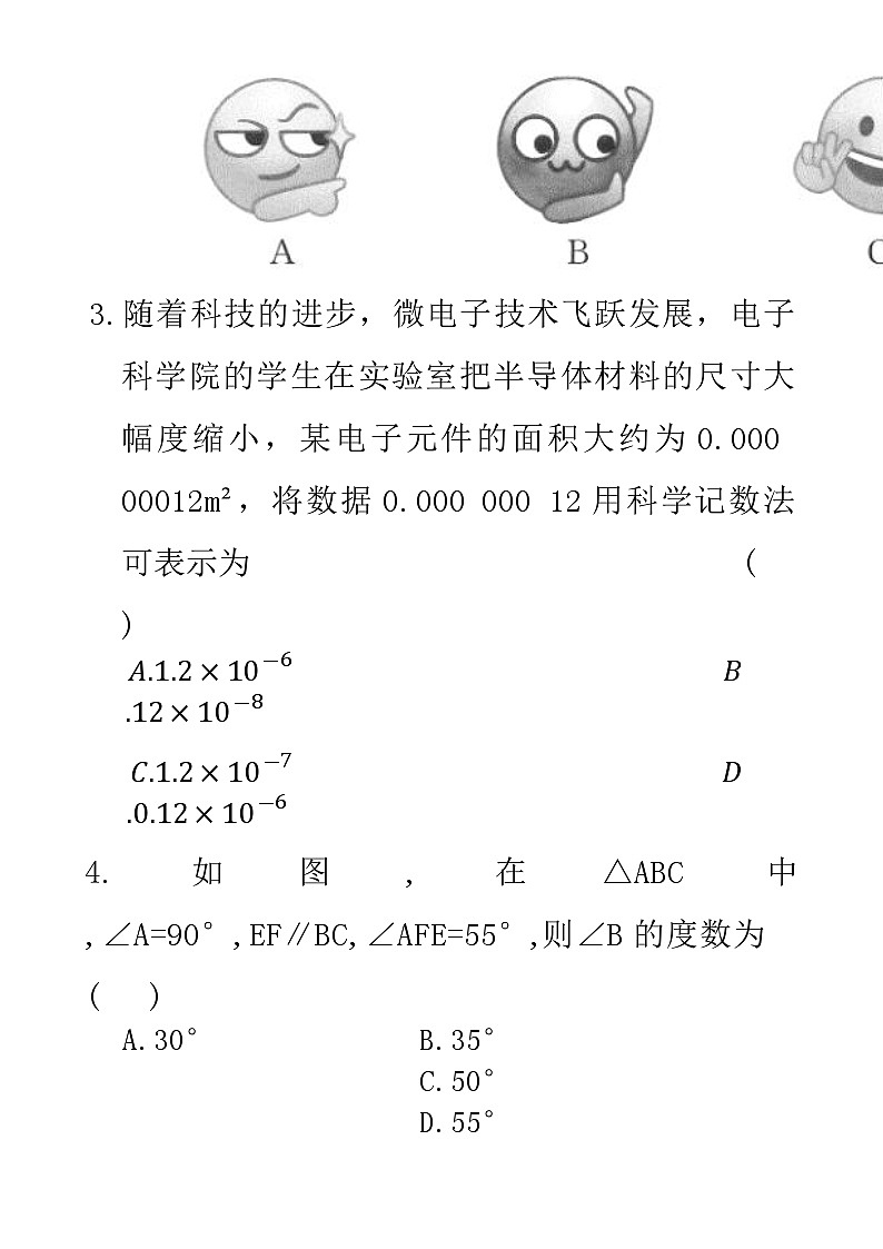 北师大_七年级下册数学_期末测试_含答案-A4第2页