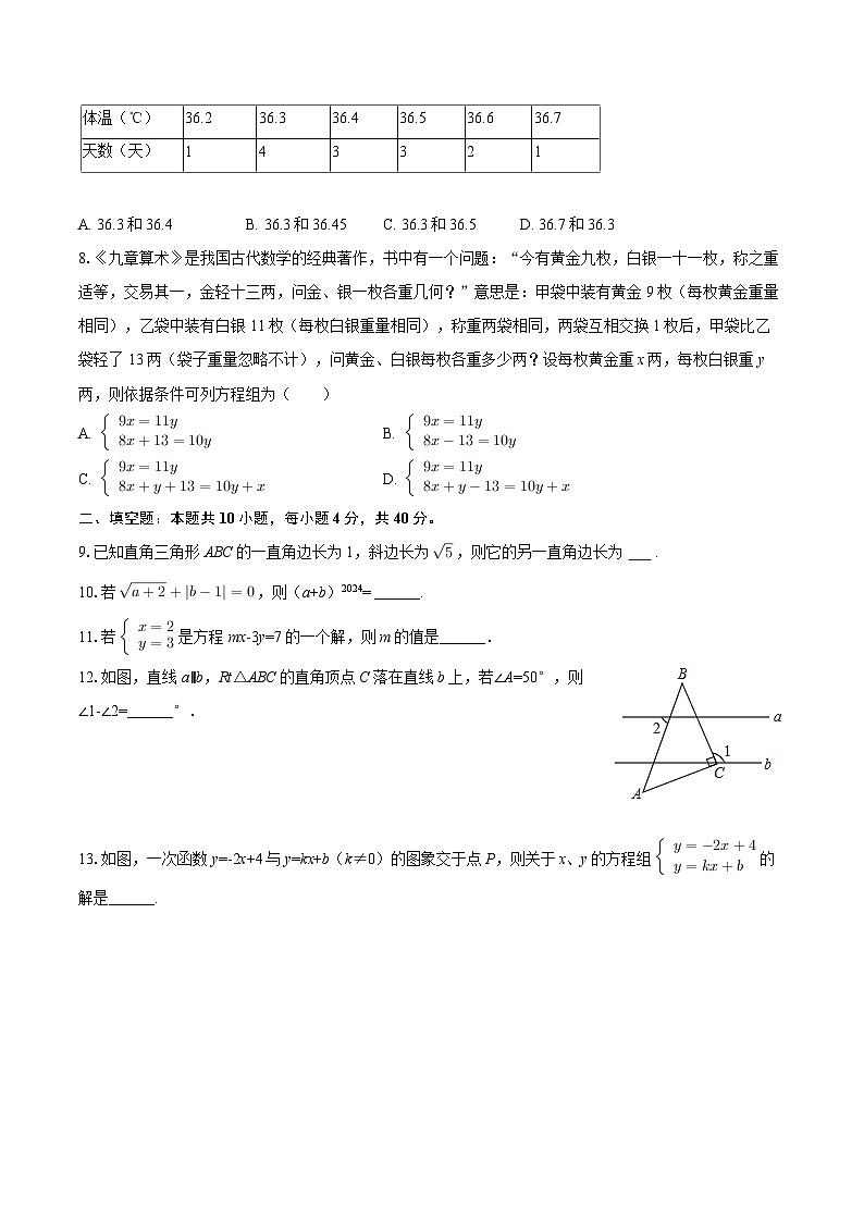 2024-2025学年四川省成都市天府新区天元中学八年级（上）期末数学模拟试卷（二）-自定义类型第2页