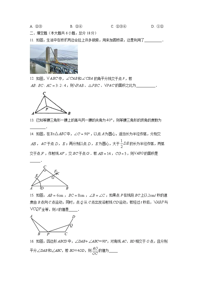 山东省日照市2025-2026学年八年级上学期10月月考数学试题（学生版）第3页