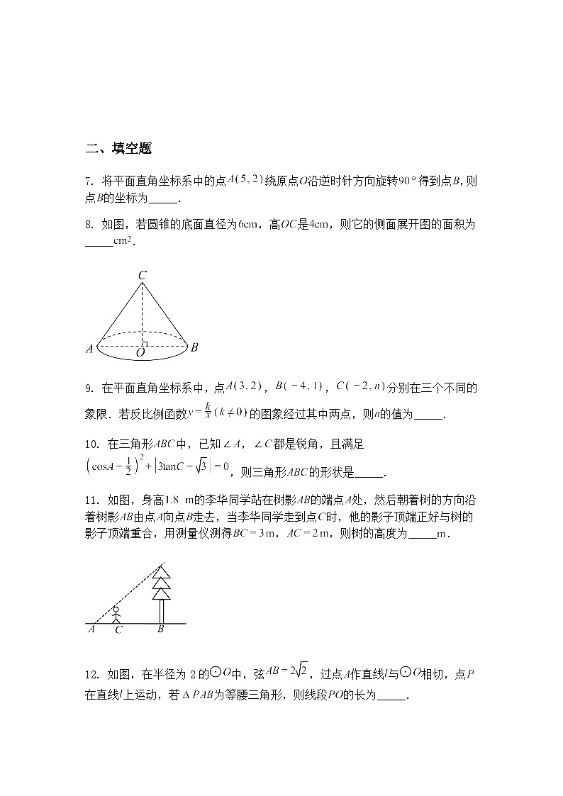 江西省宜春市樟树市第二中学2024-2025学年下学期3月月考九年级下数学试题（含答案解析）第3页