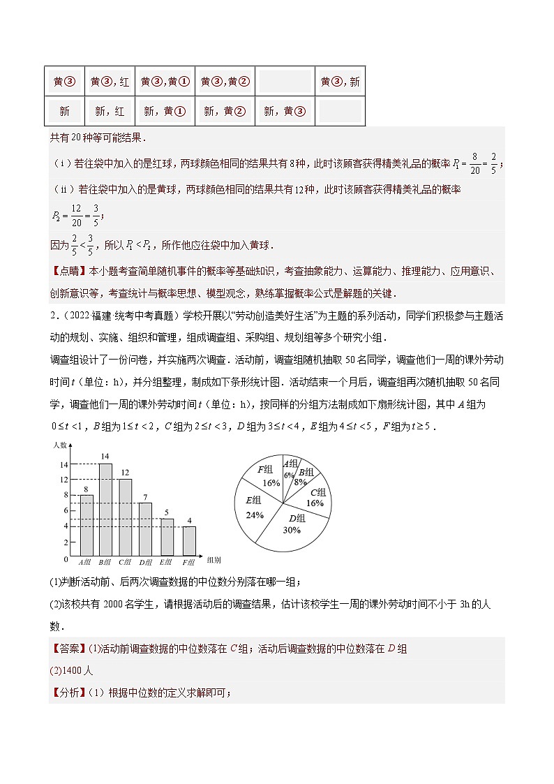 专题15 解答基础题型：概率统计综合题（解析版）第2页