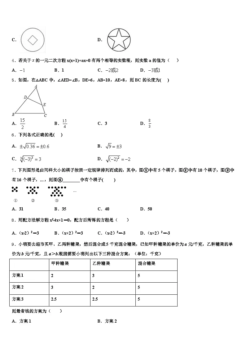 2025年巨鹿县中考一模数学试题含解析第2页