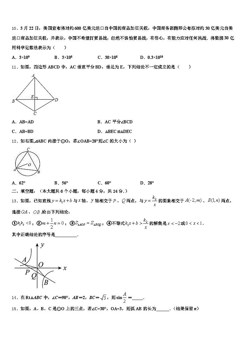 湛江市廉江市2025年中考数学全真模拟试题含解析第3页