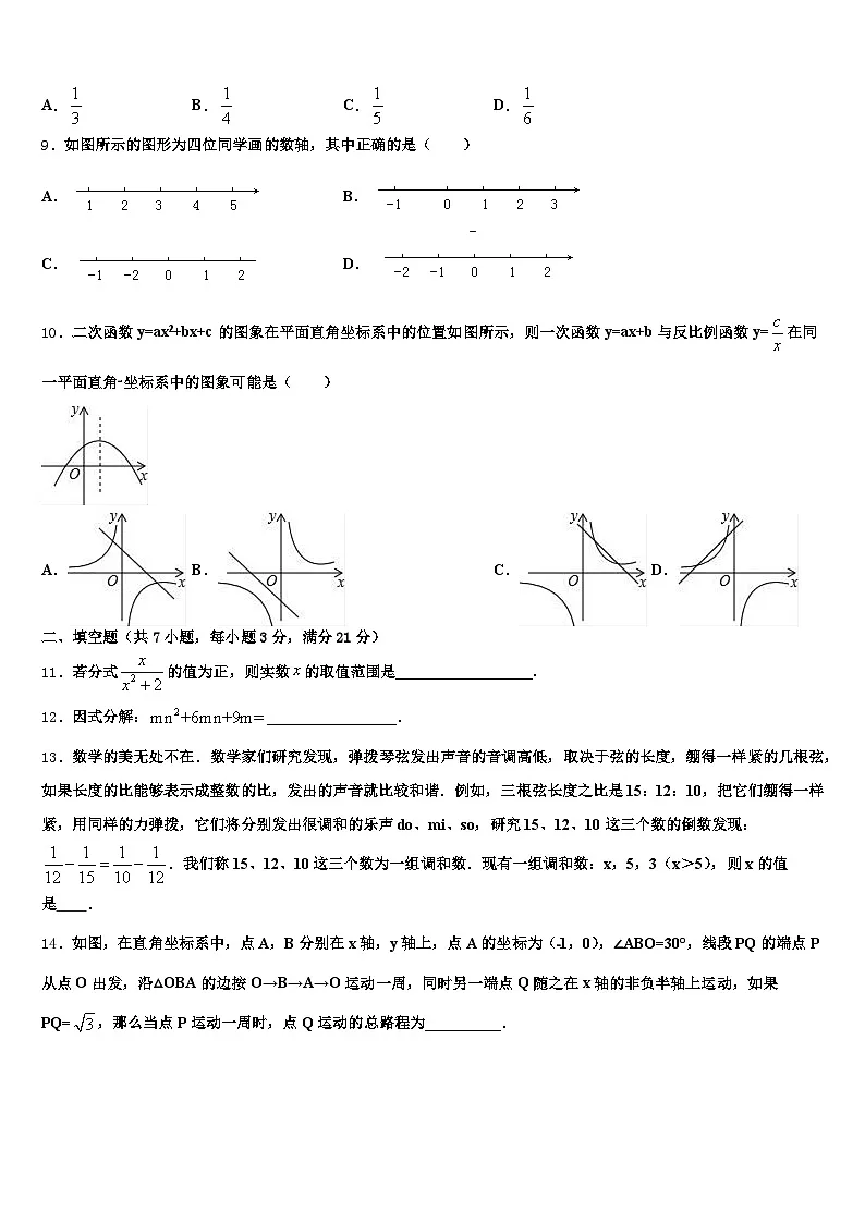 2025年广西壮族钦州市钦北区中考数学押题卷含解析第3页