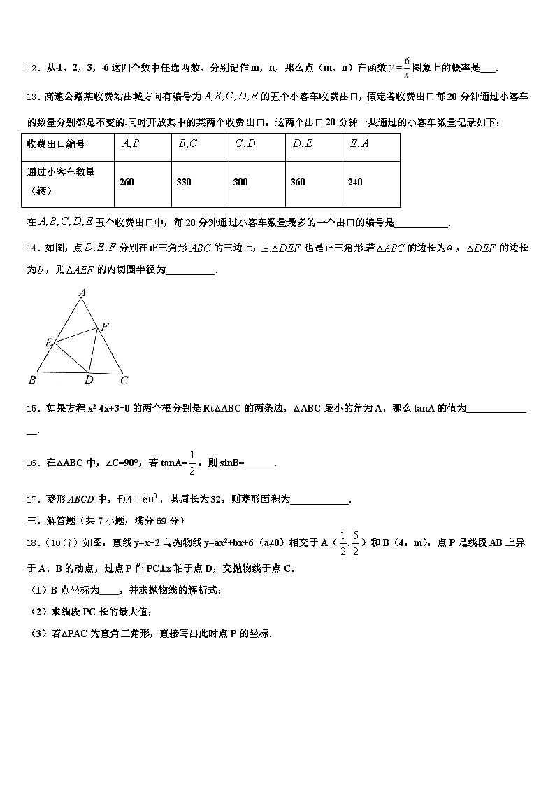 辽宁省大连市普兰店市2024-2025学年中考数学押题试卷含解析第3页