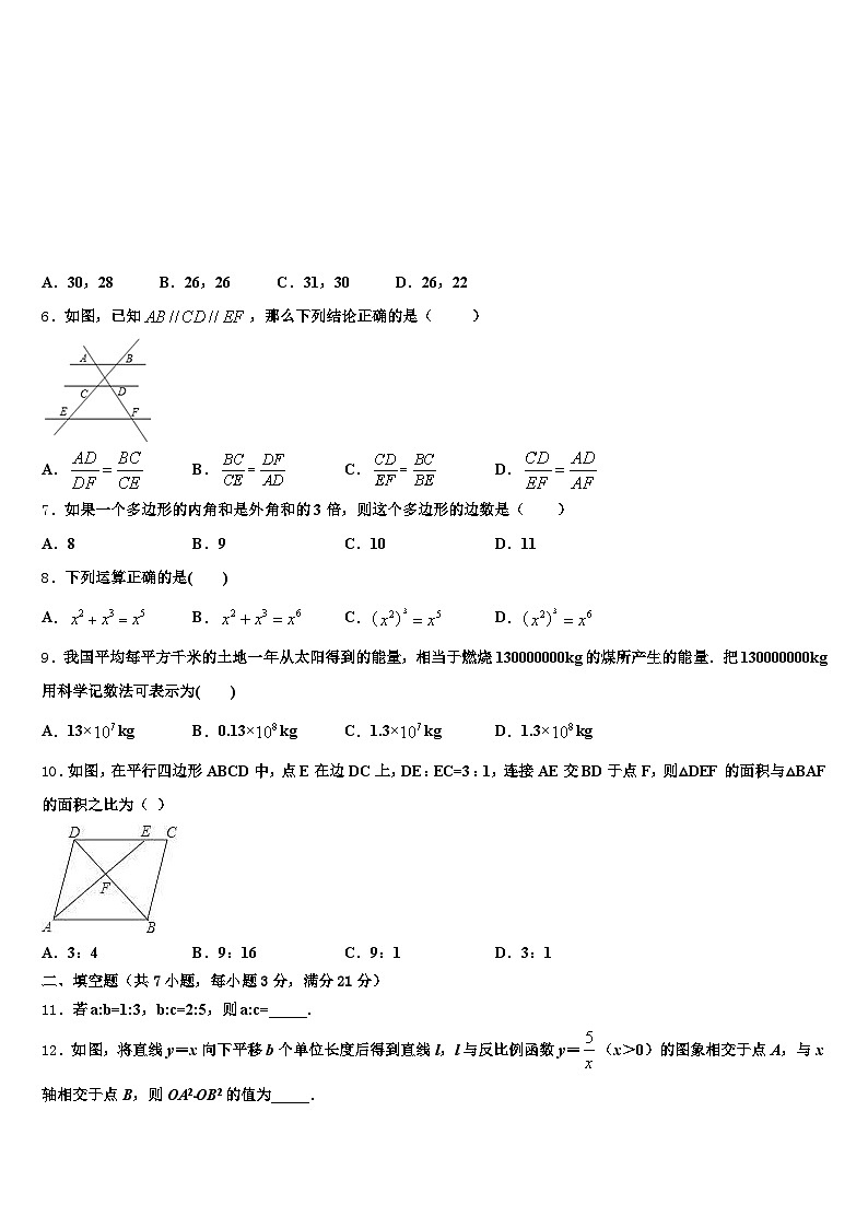浙江省宁波市慈溪市2024-2025学年中考数学考试模拟冲刺卷含解析第2页