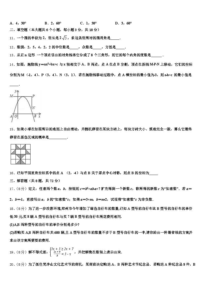 2024-2025学年河南省信阳市息县中考数学考前最后一卷含解析第3页