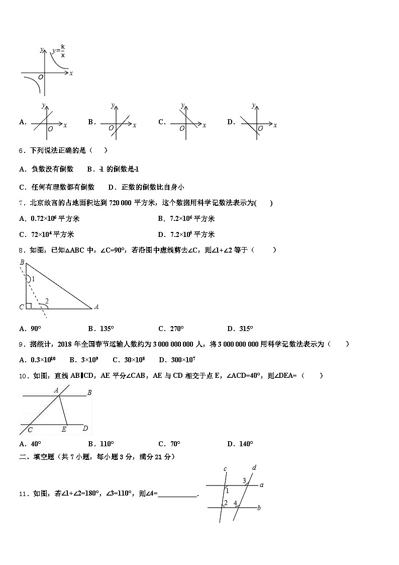 2024-2025学年酒泉市玉门市毕业升学考试模拟卷数学卷含解析第2页